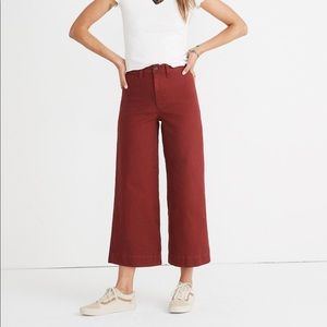 NWT Madewell Slim Emmett wide leg crop jeans Sz 31P